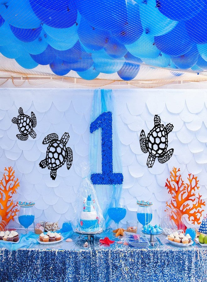 Ferraycle 3 Pieces Sea Turtle Beach Wall Decor Metal Coastal Turtle Decor Hanging Beach Sculpture Metal Farmhouse Wall Art Hawaiian Style Room Ornament for Home Indoor Outdoor Bathroom - Image 4